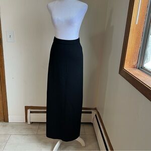 St. John Classic Black Maxi a line Skirt open leg size 8